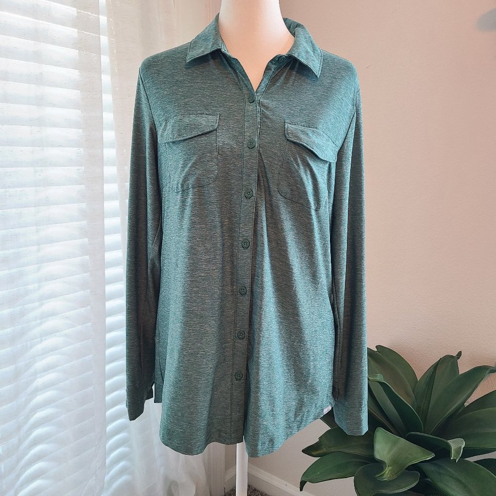 Eddie Bauer Green Button Down Shirt